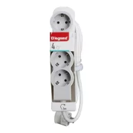   LEGRAND Elosztósor Standard 4x2P+F, 5 m vezetékkel, fehér-szürke