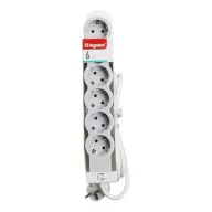   LEGRAND Elosztósor Standard 6x2P+F, 5 m vezetékkel, fehér-szürke
