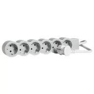   LEGRAND Elosztósor Standard 6x2P+F, 5 m vezetékkel, fehér-szürke