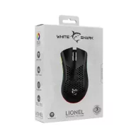   WHITE SHARK LIONEL-B, WGM-5012B vezeték nélküli gamer egér, fekete, 10000 dpi
