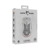   WHITE SHARK LIONEL-W, WGM-5012W vezeték nélküli gamer egér, fehér, 10000 dpi