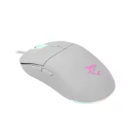   WHITE SHARK BAGDEMAGUS-W, GM-5010W gamer egér, 6D, fehér, 7200 dpi, RGB