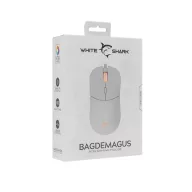   WHITE SHARK BAGDEMAGUS-W, GM-5010W gamer egér, 6D, fehér, 7200 dpi, RGB