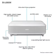   EPSON Projektor - EH-LS650W Android TV Edition (3LCD, 1920x1080, 16:9, 3600 AL, 2 500 000:1, HDMI/USB/WiFi)