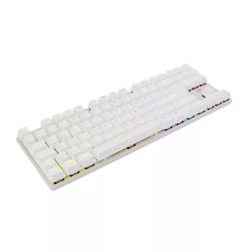 WHITE SHARK WS GK-2106W/R-US COMMANDOS fehér mechanikus angol (red switch) gamer billentyűzet