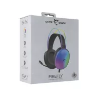   WHITE SHARK FIREFLY-B, GH-2342-B gamer fejhallgató, fekete/RGB, (3.5 Jack)