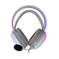  WHITE SHARK FIREFLY-W, GH-2342-W gamer fejhallgató, fehér/RGB, (3.5 Jack)