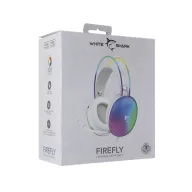   WHITE SHARK FIREFLY-W, GH-2342-W gamer fejhallgató, fehér/RGB, (3.5 Jack)