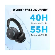  ANKER Vezeték Nélküli Fejhallgató, Soundcore Space One, Aktív Zajszűrő, fekete - A3035G11