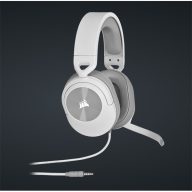   CORSAIR Vezetékes Headset, HS55 Gaming, Ultrakönnyű, Jack dugós, fehér