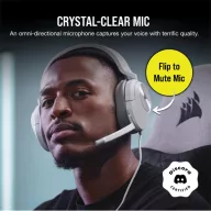   CORSAIR Vezetékes Headset, HS55 Gaming, Ultrakönnyű, Jack dugós, fehér