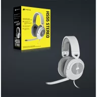   CORSAIR Vezetékes Headset, HS55 Gaming, Ultrakönnyű, Jack dugós, fehér