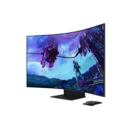   SAMSUNG Ívelt Gaming 165Hz VA monitor 55" G97NC, 3840x2160, 16:9, 600cd/m2, 1ms, 3xHDMI/DP/2xUSB/LAN/WiFi/BT, hangszóró