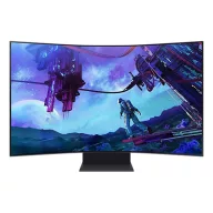   SAMSUNG Ívelt Gaming 165Hz VA monitor 55" G97NC, 3840x2160, 16:9, 600cd/m2, 1ms, 3xHDMI/DP/2xUSB/LAN/WiFi/BT, hangszóró