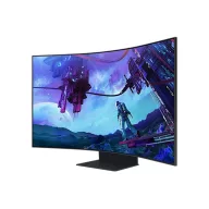   SAMSUNG Ívelt Gaming 165Hz VA monitor 55" G97NC, 3840x2160, 16:9, 600cd/m2, 1ms, 3xHDMI/DP/2xUSB/LAN/WiFi/BT, hangszóró