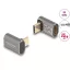 DELOCK Átalakító USB 40 Gbps Type-C male > female PD 3.0 100W 90 fokos 8K 60Hz fém