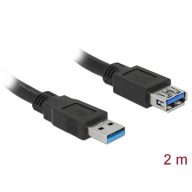   DELOCK kábel USB 5 Gbps Type-A male / female hosszabbító 2m fekete
