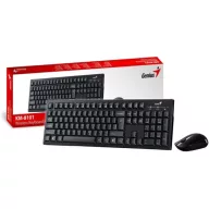   GENIUS Vezeték Nélküli Billentyűzet + egér KM-8101, USB fekete