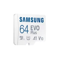   SAMSUNG Memóriakártya, EVO Plus microSDXC kártya, 64GB, UHS-I, U1, V10, A1, + SD Adapter, R160/W