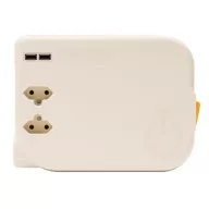   ROLEE M automata hosszabbító, 2db földeletlen aljzat + 2db USB aljzat, 4m, Gyöngyházfehér