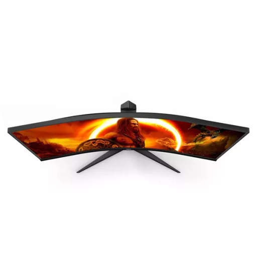AOC Ívelt Gaming 180Hz VA monitor 34" CU34G2XP/BK, 3440x1440, 21:9, 430cd/m2, 1ms, 2xHDMI/DisplayPort/USBx4