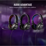  CORSAIR Vezetékes Headset, HS35 v2 Gaming, Multiplatform, carbon