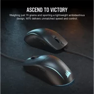   CORSAIR Vezetékes Egér Gaming, M75 RGB, Ultra-könnyű, RGB Világítás, 26000dpi, fekete
