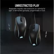   CORSAIR Vezetékes Egér Gaming, M75 RGB, Ultra-könnyű, RGB Világítás, 26000dpi, fekete