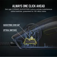   CORSAIR Vezetékes Egér Gaming, M75 RGB, Ultra-könnyű, RGB Világítás, 26000dpi, fekete