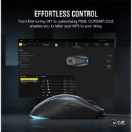   CORSAIR Vezetékes Egér Gaming, M75 RGB, Ultra-könnyű, RGB Világítás, 26000dpi, fekete