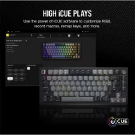   CORSAIR Vezeték Nélküli Billentyűzet Gaming, K65 PLUS 75%, Mechanikus, MLX Red switch, US, fekete