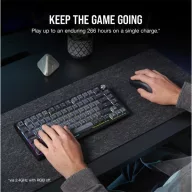   CORSAIR Vezeték Nélküli Billentyűzet Gaming, K65 PLUS 75%, Mechanikus, MLX Red switch, US, fekete
