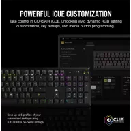   CORSAIR Vezetékes Billentyűzet Gaming, K70 CORE RGB, Mechanikus, MLX Red switch, 104 gombos, US, fekete