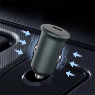   COLORWAY Autós töltő, CW-CHA028PD-GR, 1USB (Power Delivery Port USB Type-C (20W) szürke