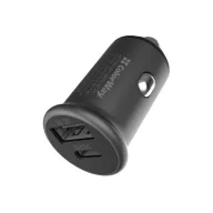   COLORWAY Autós töltő, CW-CHA029PD-GR, 2xUSB (Type-C PD20W + USB QC3.0 ) (38W) szürke