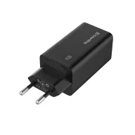   COLORWAY USB töltő adapter, GaN3 Pro Power Delivery (USB-A + 2 USB TYPE-C) (65W) fekete (CW-CHS039PD-BK)