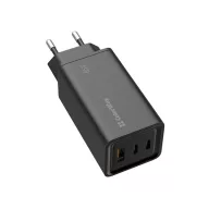   COLORWAY USB töltő adapter, GaN3 Pro Power Delivery (USB-A + 2 USB TYPE-C) (65W) fekete (CW-CHS039PD-BK)