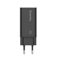   COLORWAY USB töltő adapter, GaN3 Pro Power Delivery (USB-A + 2 USB TYPE-C) (65W) fekete (CW-CHS039PD-BK)