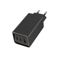   COLORWAY USB töltő adapter, GaN3 Pro Power Delivery (USB-A + 2 USB TYPE-C) (65W) fekete (CW-CHS039PD-BK)