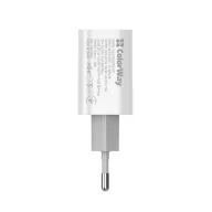   COLORWAY USB töltő adapter, Power Delivery Port PPS USB (Type-C PD + USB QC3.0) (30W) white (CW-CHS037PD-WT)