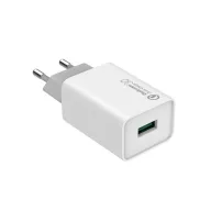   COLORWAY USB töltő adapter, 1USB Quick Charge 3.0 (18W) white (CW-CHS013Q-WT)