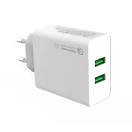   COLORWAY USB töltő adapter, 2USB Quick Charge 3.0 (36W) white (CW-CHS017Q-WT)