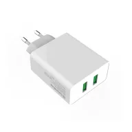   COLORWAY USB töltő adapter, 2USB Quick Charge 3.0 (36W) white (CW-CHS017Q-WT)