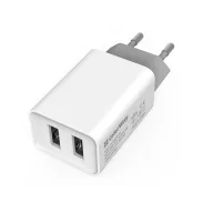   COLORWAY USB töltő adapter, 2USB AUTO ID 2.1A (10W) white (CW-CHS015-WT)