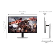   SAMSUNG Gaming 240Hz OLED monitor 32"G80SD,3840x2160,16:9,250cd/m2, 0.03ms,DisplayPort/HDMI/USB/WiFi/Bluetooth,hangszóró