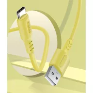   COLORWAY Kábel,  USB to Type-C (soft silicone) 2.4A 1m sárga