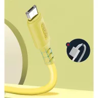   COLORWAY Kábel, USB - MicroUSB (soft silicone) 2.4A 1m sárga