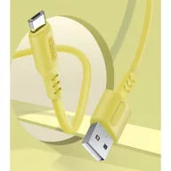   COLORWAY Kábel, USB - MicroUSB (soft silicone) 2.4A 1m sárga