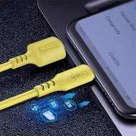   COLORWAY Kábel, USB - MicroUSB (soft silicone) 2.4A 1m sárga