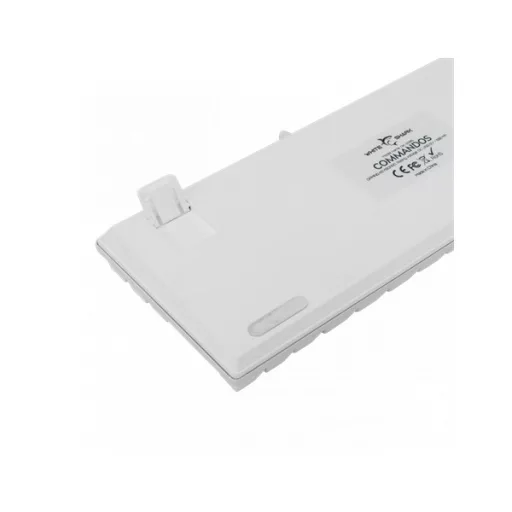 WHITE SHARK WS GK-2106W/BL-HU COMMANDOS fehér mechanikus billentyűzet, magyar, 88 kék gomb